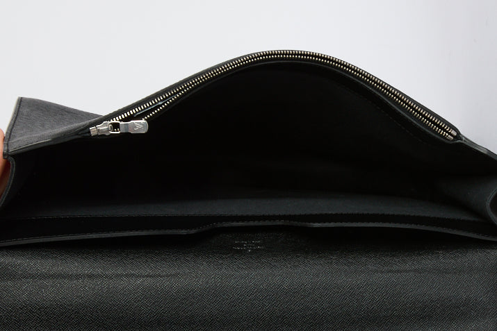 LOUIS VUITTON - Sacoche Kourad Cartable Cuir Taïga Noir - Briefcase