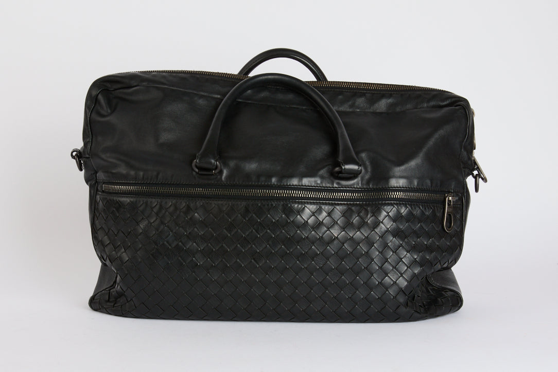 BOTTEGA VENETA - Porte Documents Cuir Intrecciato Noir - Briefcase