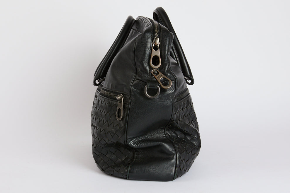 BOTTEGA VENETA - Porte Documents Cuir Intrecciato Noir - Briefcase