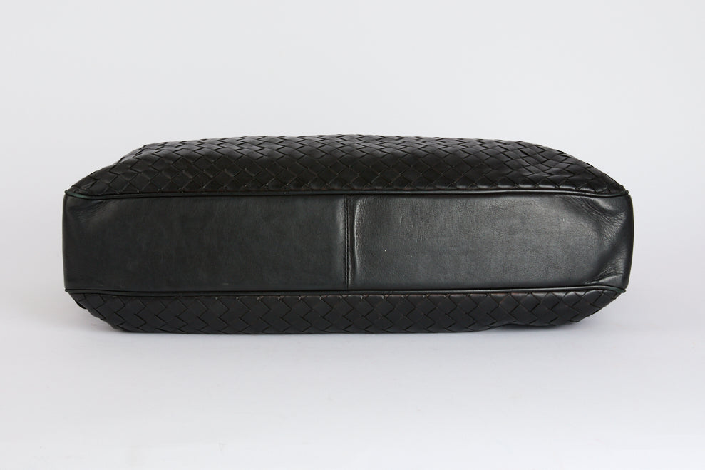 BOTTEGA VENETA - Porte Documents Cuir Intrecciato Noir - Briefcase