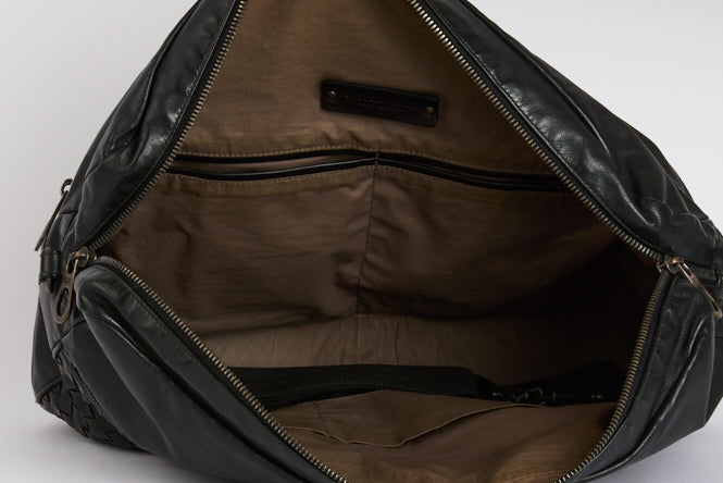 BOTTEGA VENETA - Porte Documents Cuir Intrecciato Noir - Briefcase