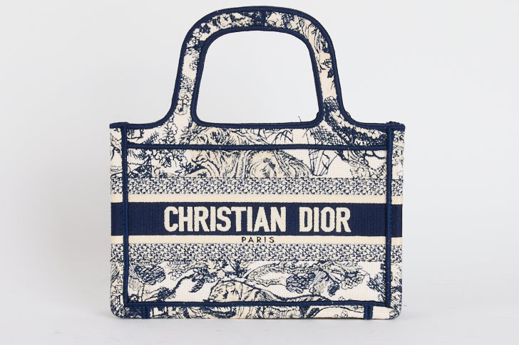 DIOR - Mini Book Tote Handbag in Toile de Jouy - Handbag 