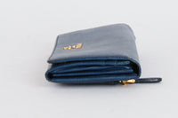 PRADA - Portefeuille Long cuir Saffiano bleu marine - Wallet