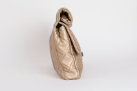 CHANEL - Sac à main Pochette Roll 2.55 cuir Iridescent doré - Clutch Hand Bag