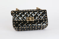 VALENTINO - Small Rockstud Vernis Shoulder Bag - Hand Bag