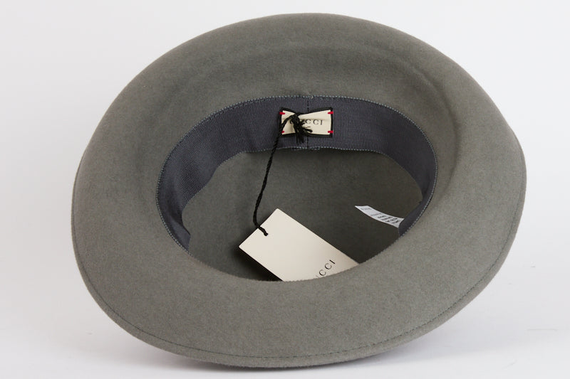 GUCCI - Chapeau Camillio laine Gris - Cap Hat