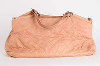 CHANEL - Sac à main Tote rose Logo CC toile rose - Hand bag