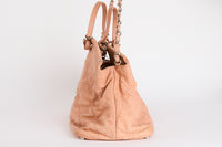 CHANEL - Sac à main Tote rose Logo CC toile rose - Hand bag