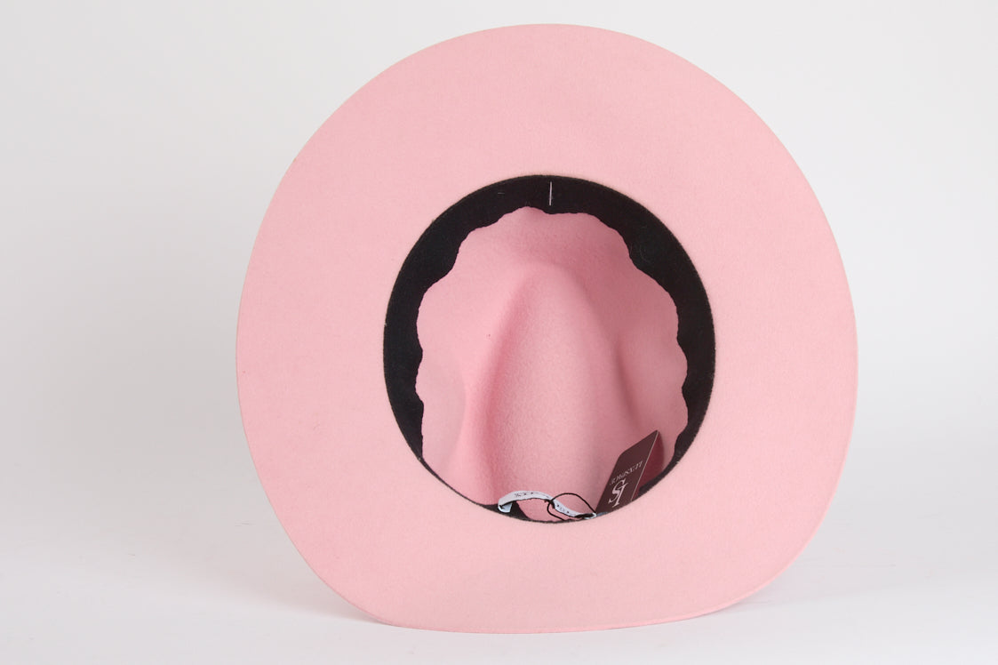 MAISON MICHEL - Chapeau Virginie laine Rose Taille M - Hat