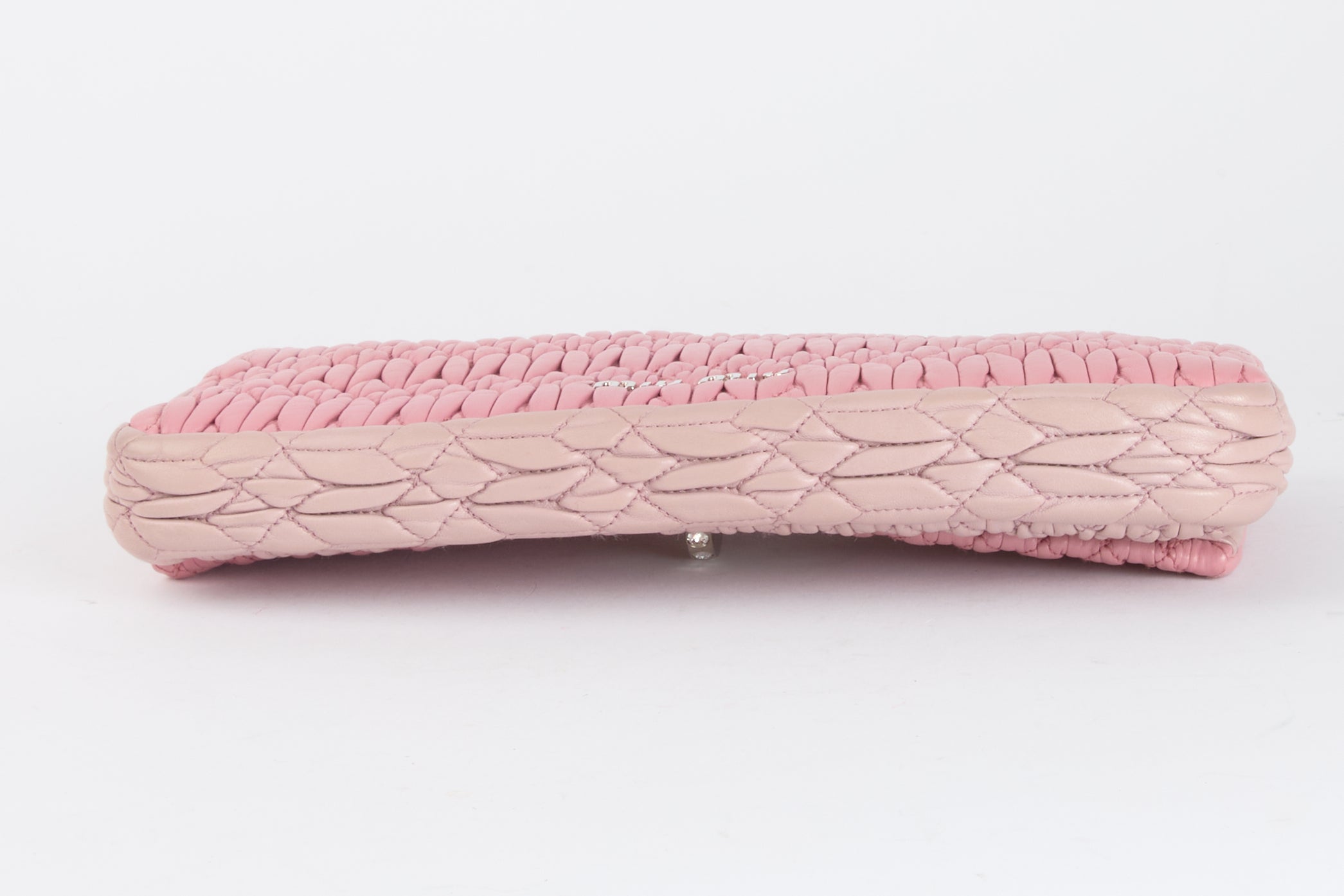 MIU MIU - Quilted Handbag in Two-Tone Crystal Nappa Canvas - Hand Bag