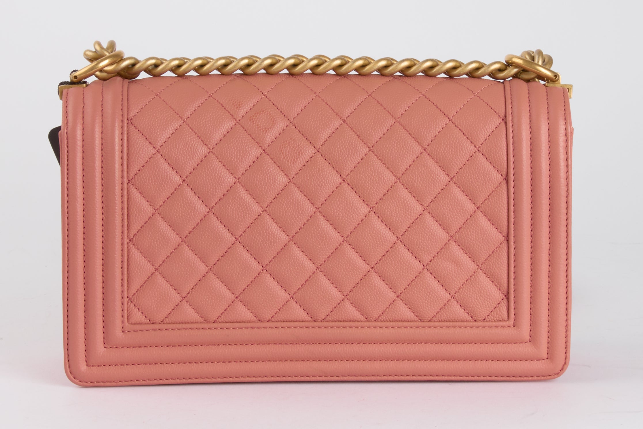CHANEL - Sac Bandoulière Boy Caviar Rose - Hand Bag