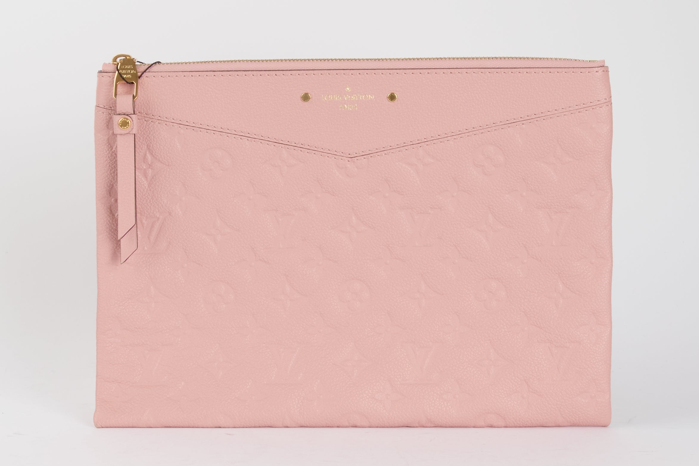 LOUIS VUITTON - Pochette Daily Pouch cuir Monogram Empreinte Rose - Pouch Bag