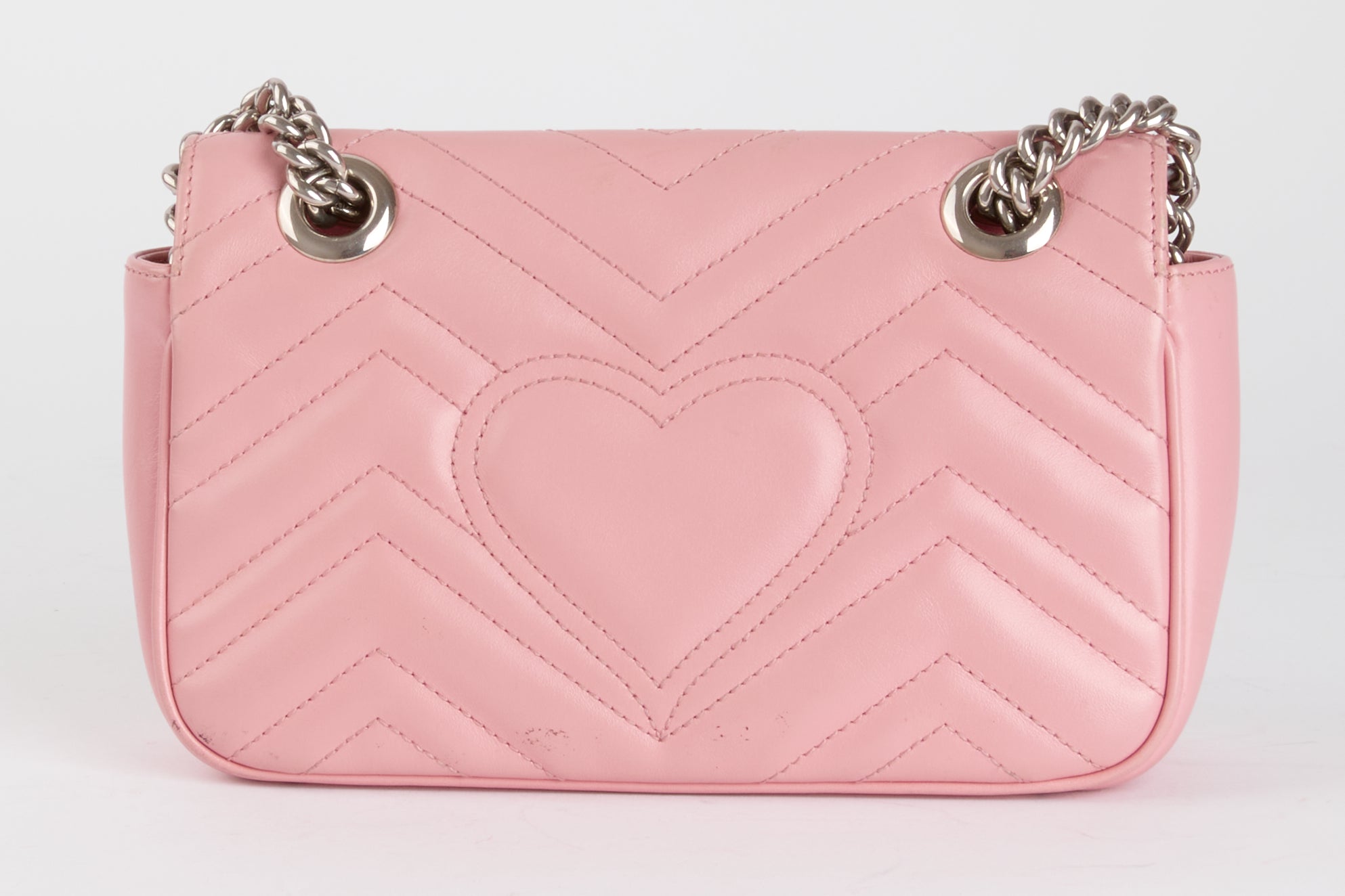 GUCCI - Sac bandoulière Marmont PM Cuir rose - Hand bag