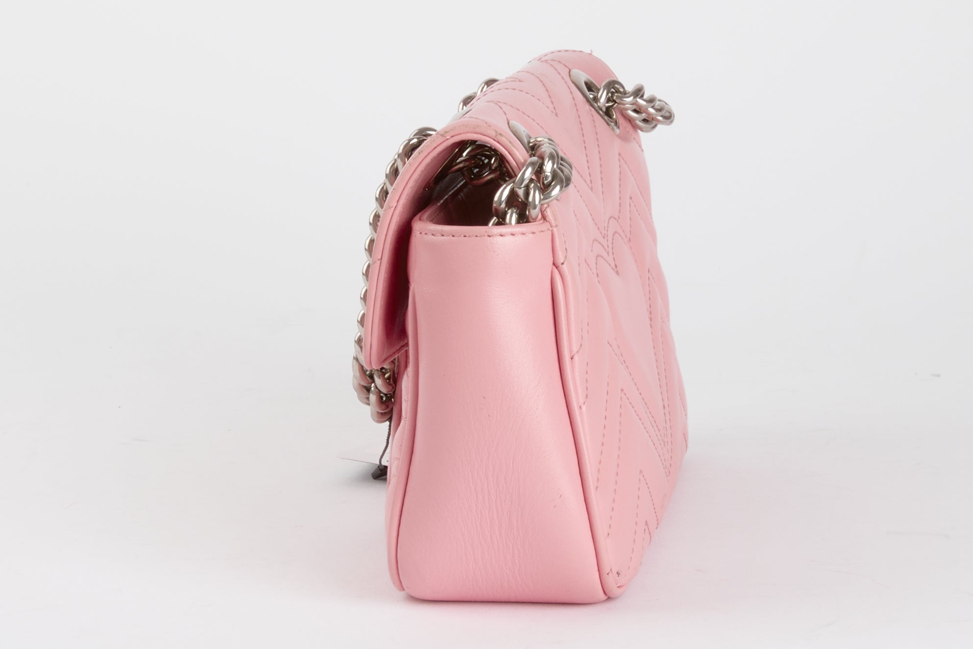 GUCCI - Sac bandoulière Marmont PM Cuir rose - Hand bag