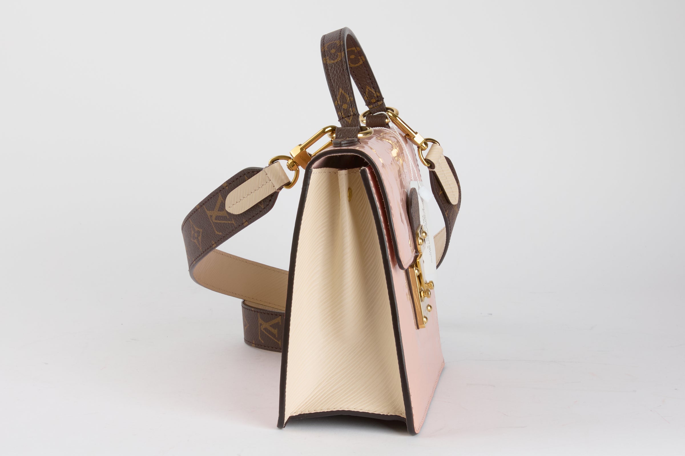 LOUIS VUITTON - Spring handbag in pink patent Monogram leather - Hand Bag