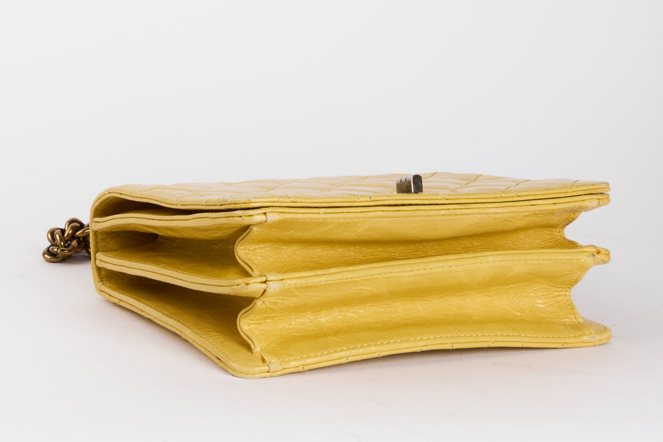 CHANEL - Sac à main 2.55 Shoulder cuir Jaune - Hand bag