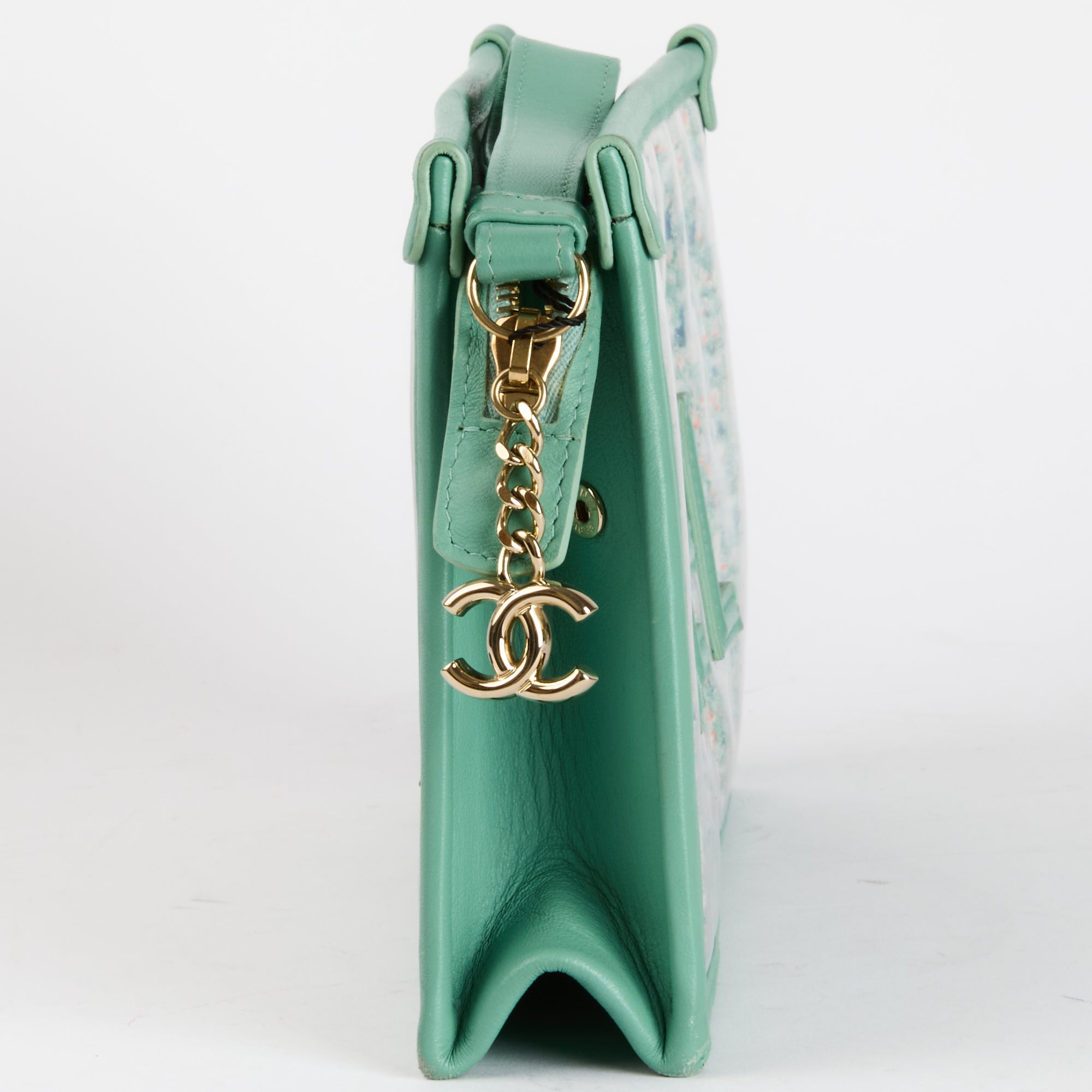 CHANEL - Pochette Tweed Vert - Pouch