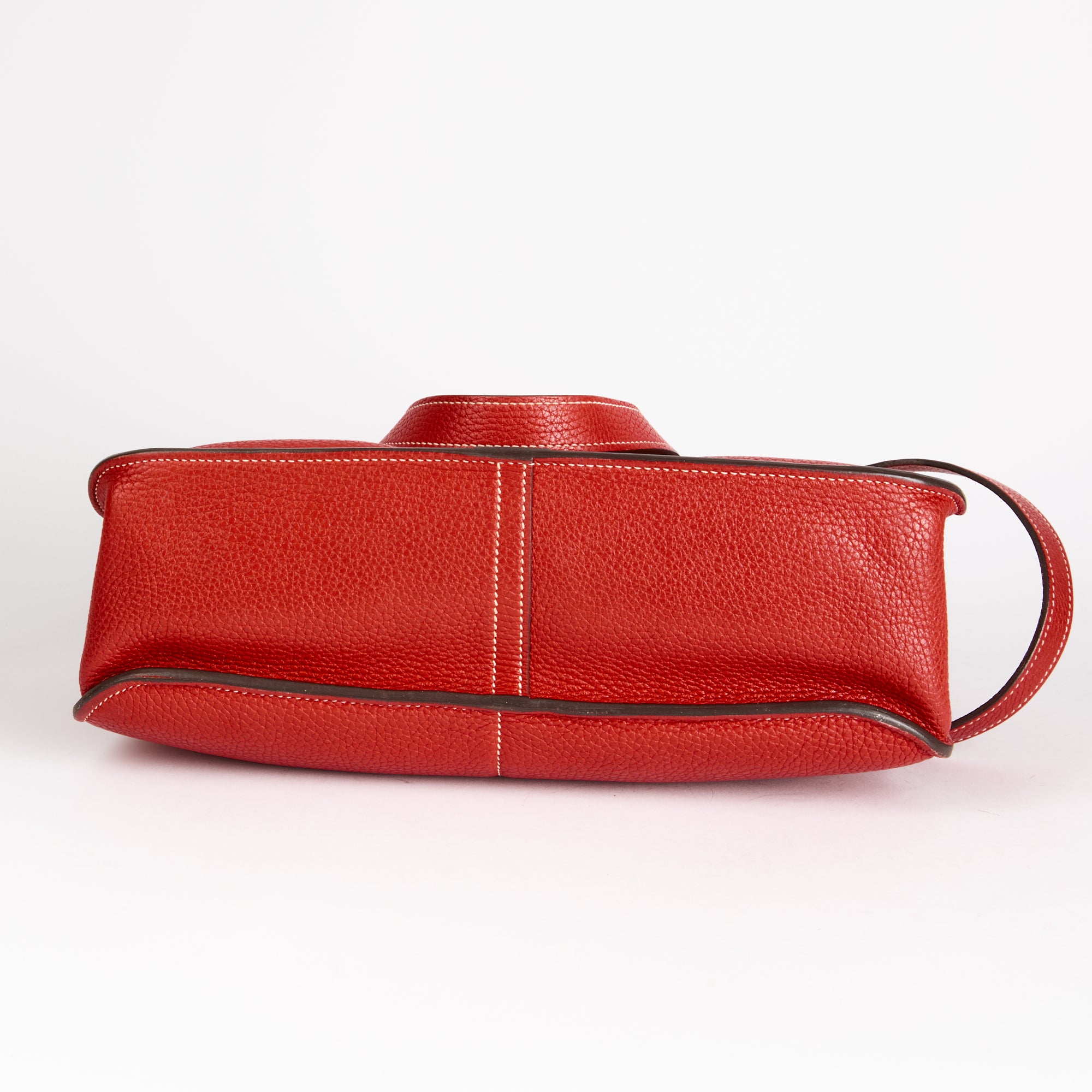 HERMES - Sac bandoulière Alzan cuir Togo rouge - Hand bag