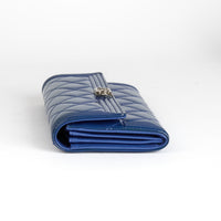 CHANEL - Boy Blue Patent Leather Wallet