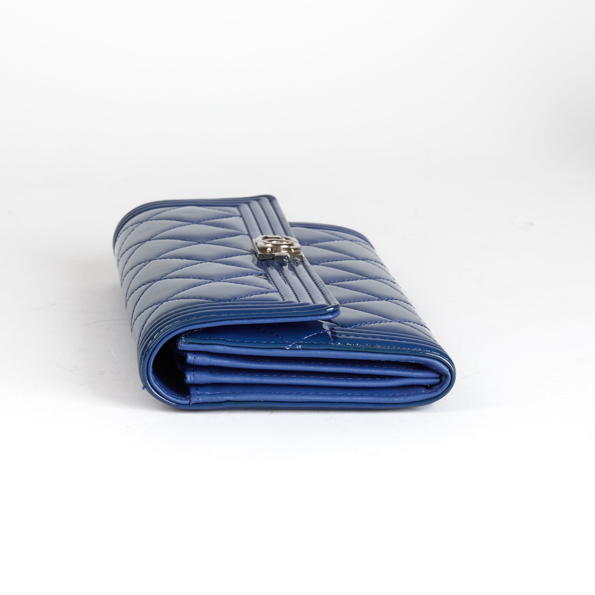 CHANEL - Boy Blue Patent Leather Wallet