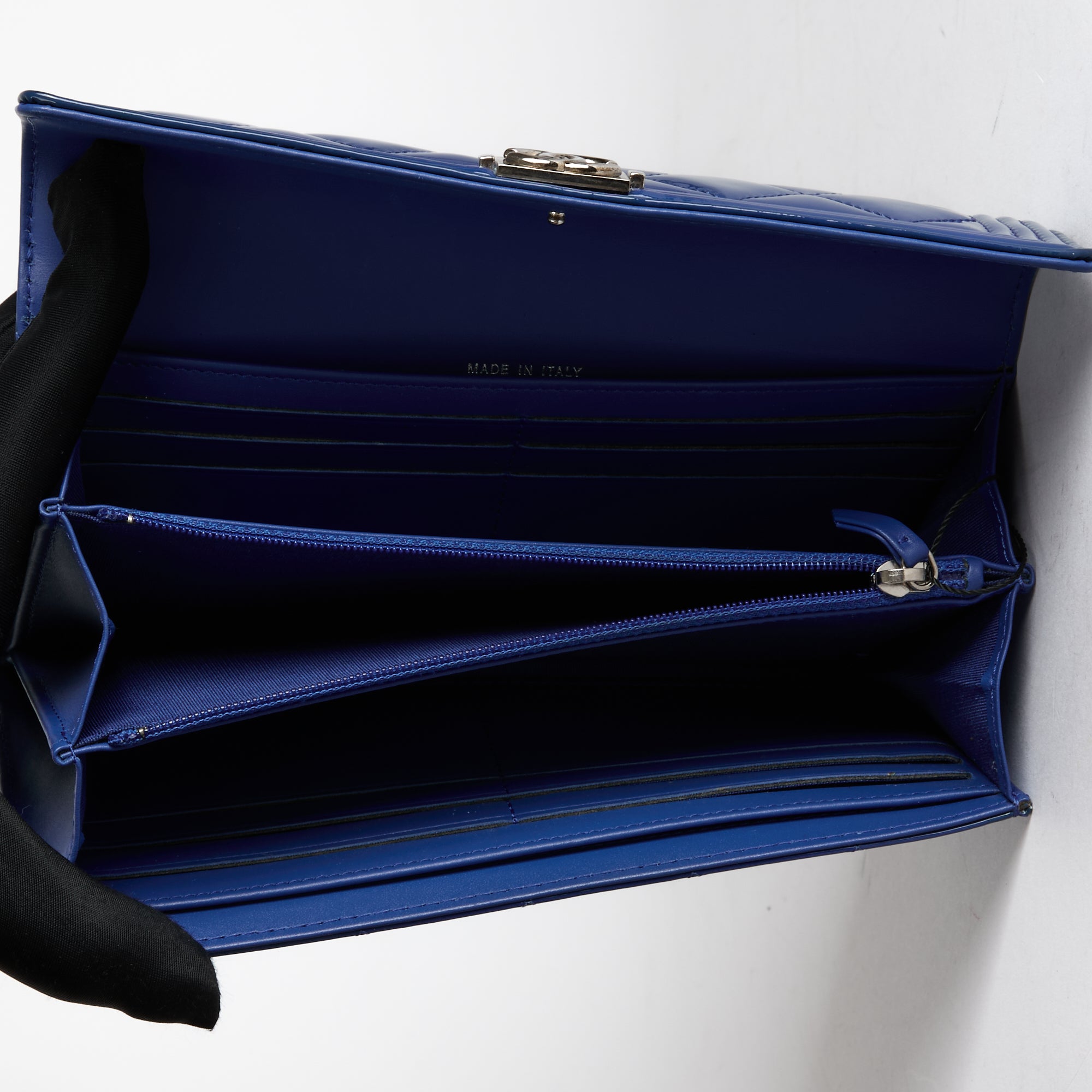 CHANEL - Boy Blue Patent Leather Wallet