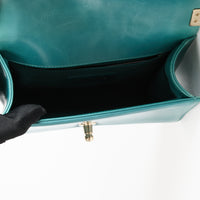 CHANEL - Sac bandoulière Boy PM Shearling Bleu - Hand Shoulder Bag