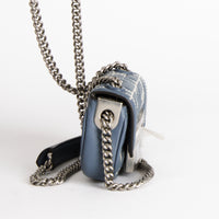 FENDI - Sac bandoulière FENDI Nano Baguette cuir bleu - Hand Bag