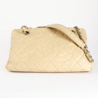 CHANEL - Sac à main Cabas Beige Caviar Logo cc - Hand Bag