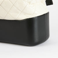 CHANEL - Sac bandoulière Gabrielle GM cuir blanc noir - Hand bag