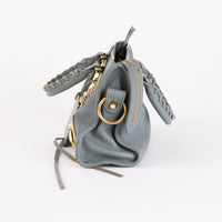 BALENCIAGA - Sac bandoulière Mini City Edge Metallic en cuir gris - Hand Bag