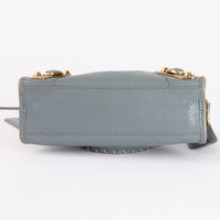 BALENCIAGA - Sac bandoulière Mini City Edge Metallic en cuir gris - Hand Bag