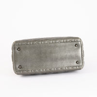 DIOR - Lady Dior Medium Gray Bag - Hand Bag