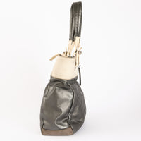 CHANEL - Biarritz small tote bag in silver canvas and leather - Handbag