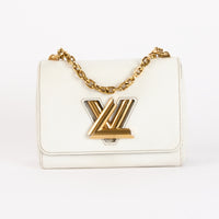 LOUIS VUITTON - Sac bandoulière Twist PM cuir Épi Blanc - Shoulder Bag