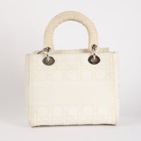 DIOR - Sac à main Lady D-Light toile Blanc - Hand Bag