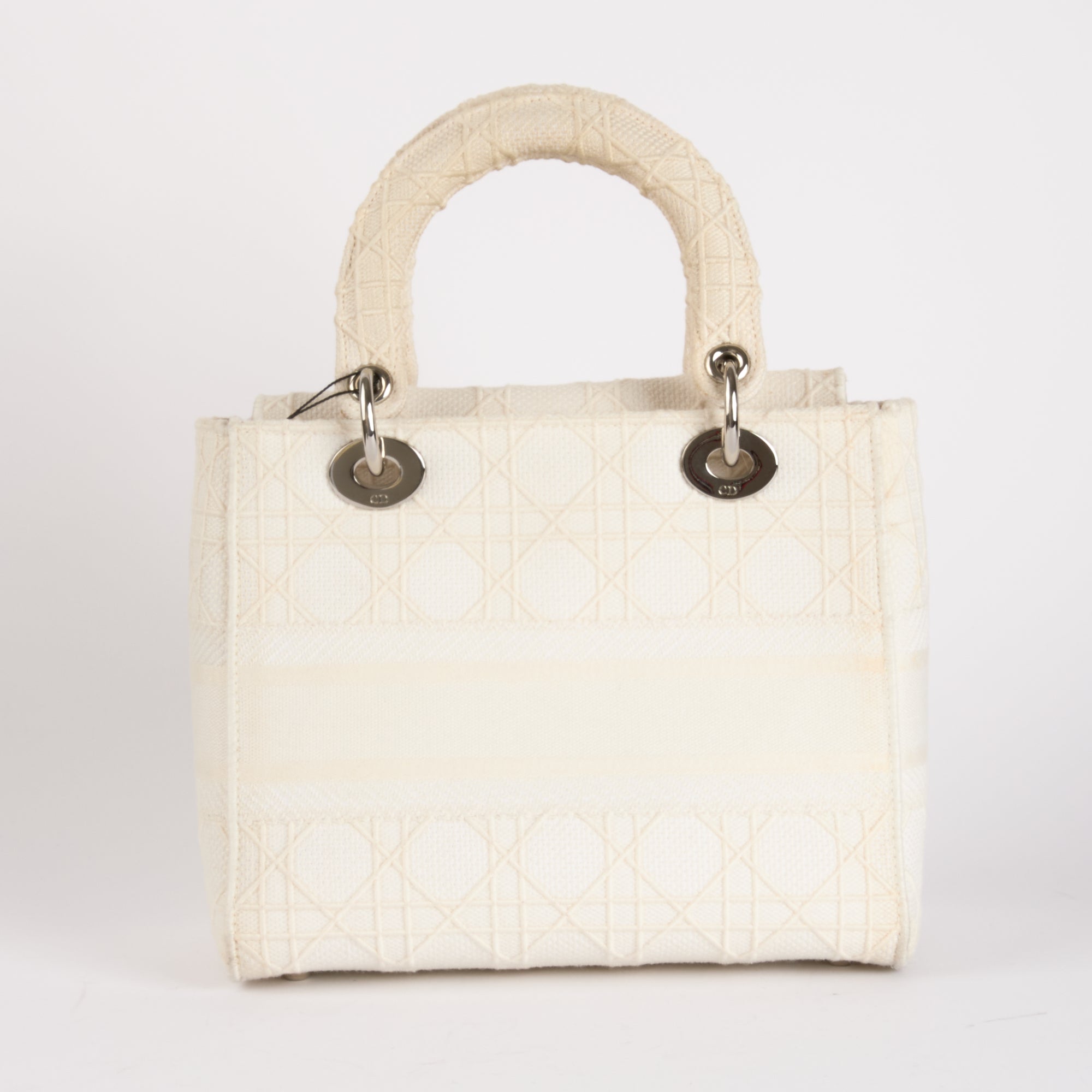 DIOR - Sac à main Lady D-Light toile Blanc - Hand Bag