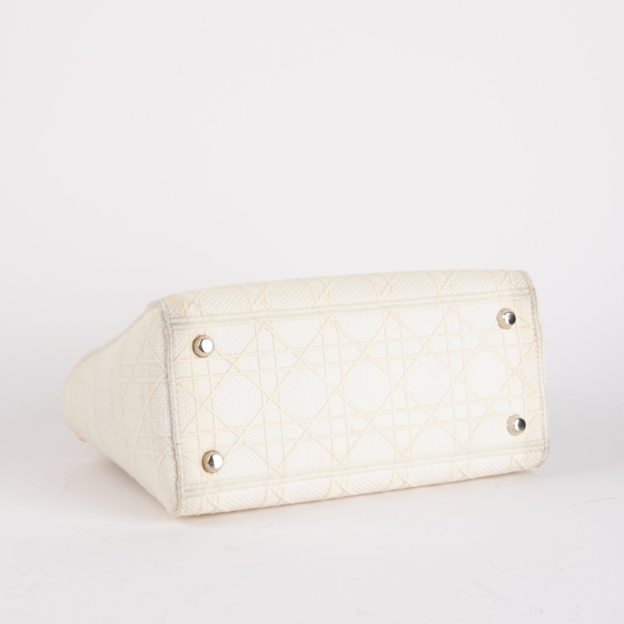 DIOR - Sac à main Lady D-Light toile Blanc - Hand Bag