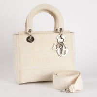 DIOR - Sac à main Lady D-Light toile Blanc - Hand Bag