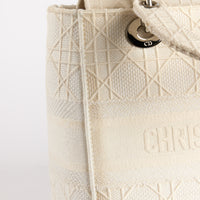 DIOR - Sac à main Lady D-Light toile Blanc - Hand Bag