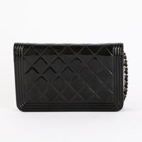 CHANEL - Sac bandoulière Wallet on Chain Boy vernis noir - Hand Bag