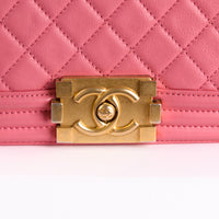 CHANEL - Sac bandoulière Boy Small cuir rose - Hand Shoulder Bag