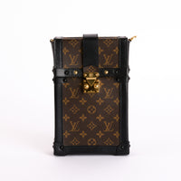 LOUIS VUITTON - Sac à main Trunk Vertical toile Monogram - Hand Bag