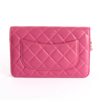 CHANEL - Sac bandoulière Wallet on Chain Classique cuir Rose - Shoulder Bag