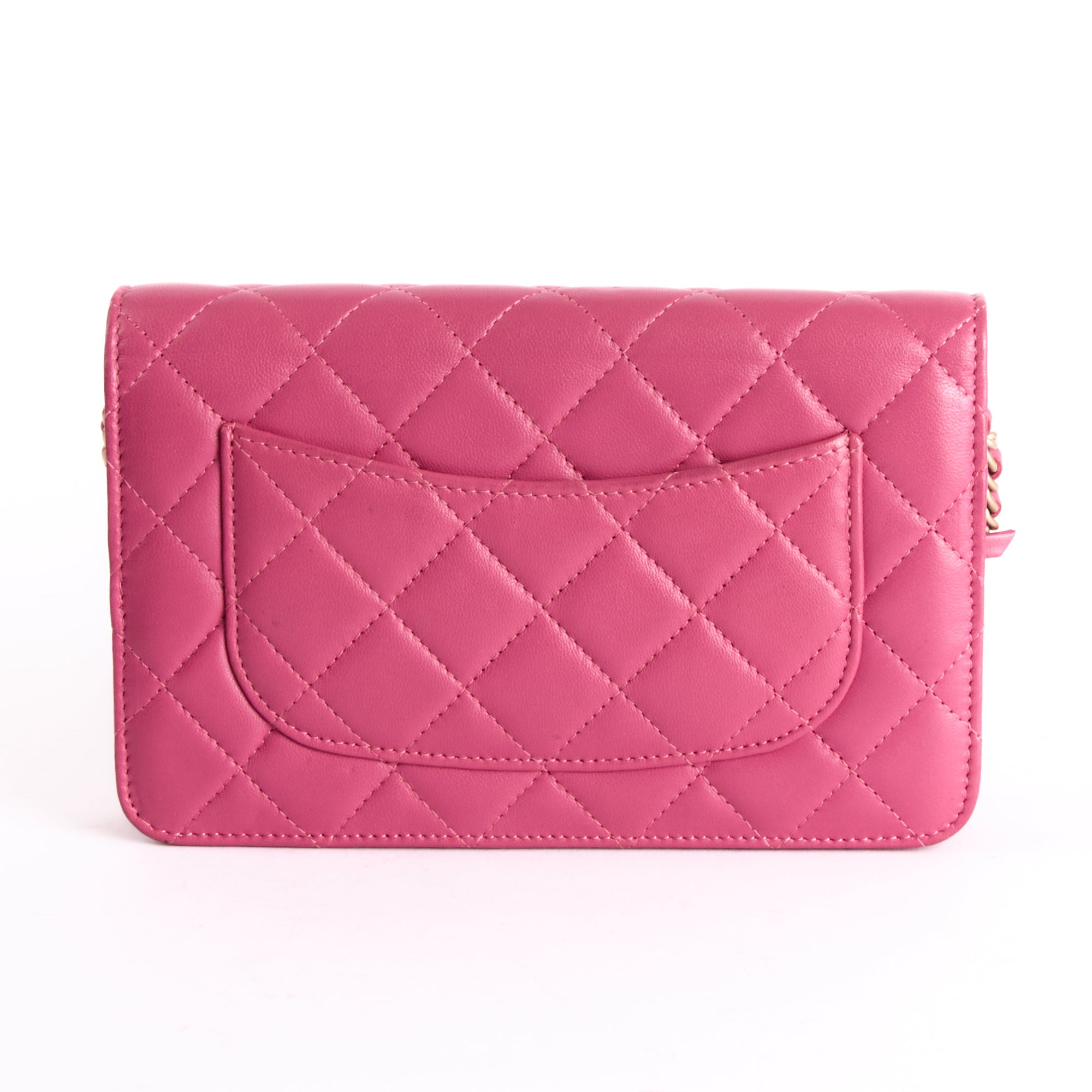 CHANEL - Sac bandoulière Wallet on Chain Classique cuir Rose - Shoulder Bag