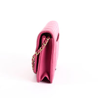 CHANEL - Sac bandoulière Wallet on Chain Classique cuir Rose - Shoulder Bag