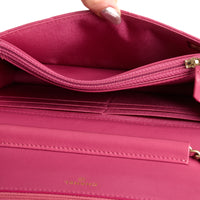 CHANEL - Sac bandoulière Wallet on Chain Classique cuir Rose - Shoulder Bag