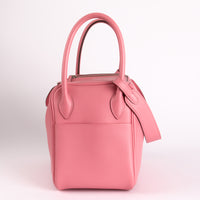 HERMES - Sac à main Lindy 26 Cuir Evercolor Rose été - Hand Bag