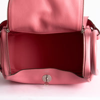 HERMES - Sac à main Lindy 26 Cuir Evercolor Rose été - Hand Bag