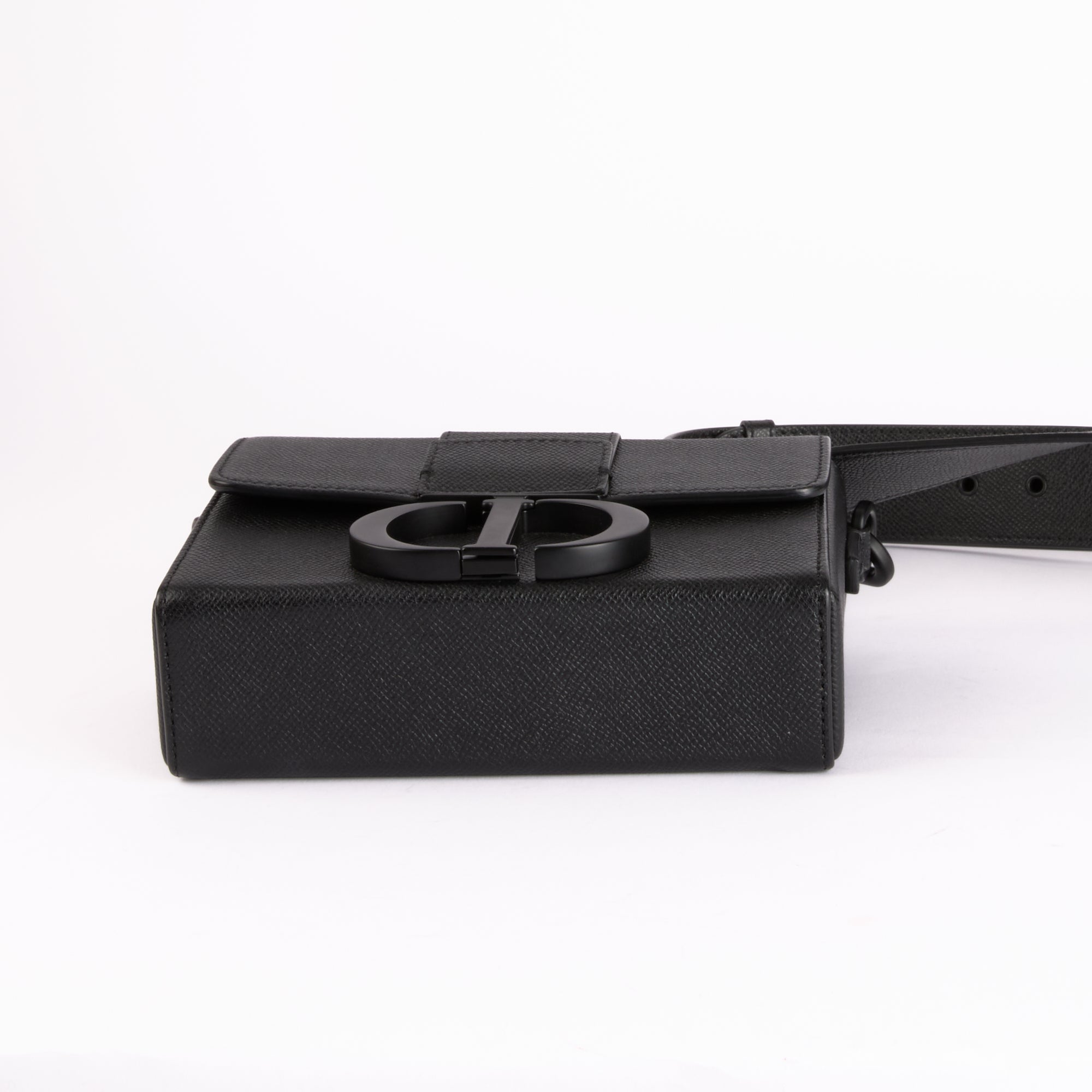 DIOR - Box 30 Montaigne Handbag in Black Leather - Hand and Shoulder Bag