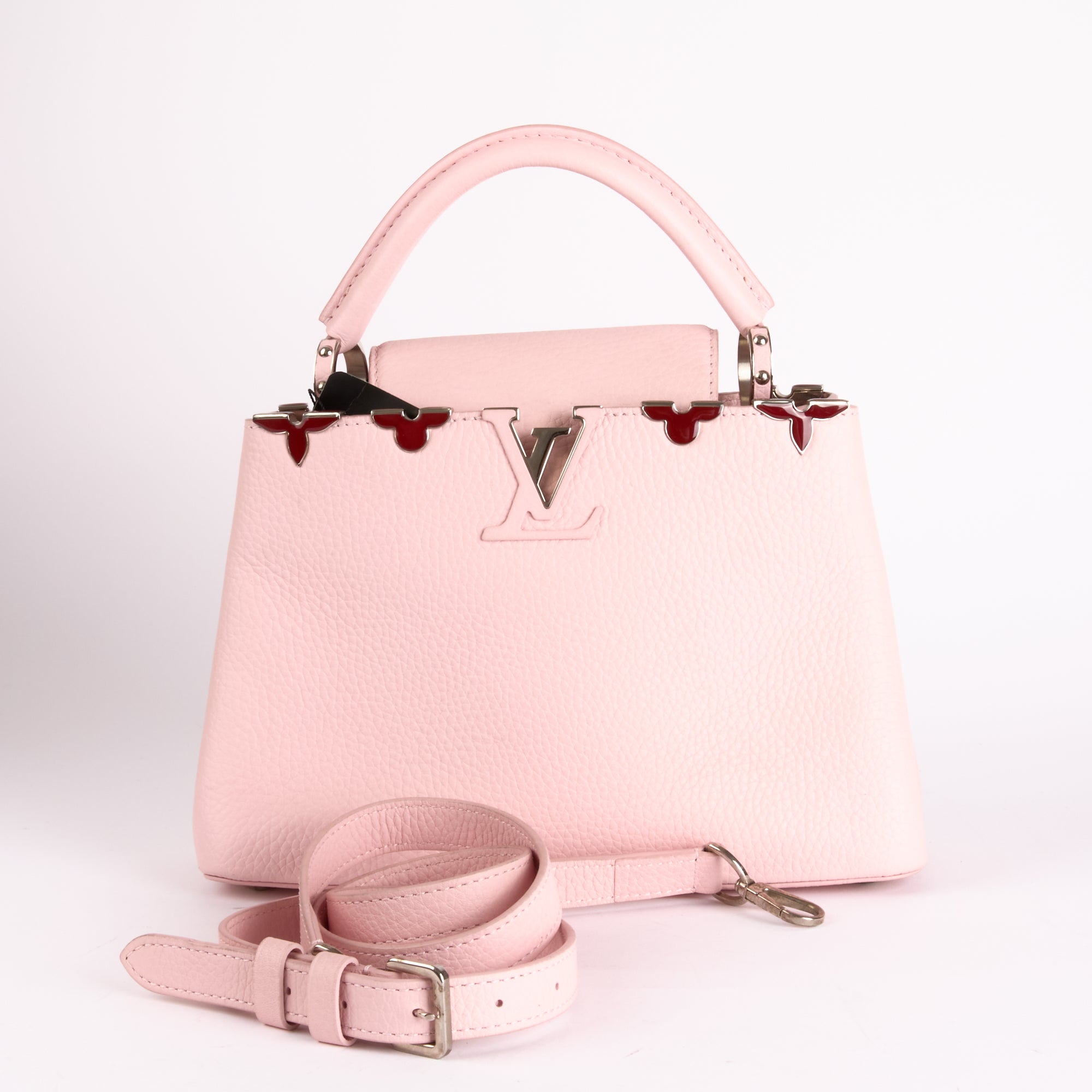 Louis Vuitton - Sac à main Capucines Medium Monogram Blossom cuir Rose - Hand Bag